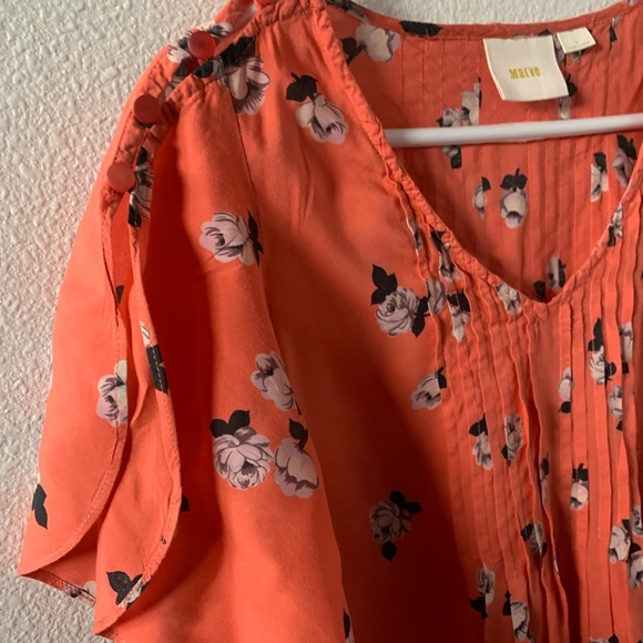 Anthropologie Maeve Flutter Maya Floral Blouse-S2 - Picture 3 of 12